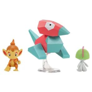 Pokémon Battle Figure Set Actionfiguren Panflam, Trasla & Porygon (3er-Pack)