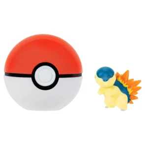 Pokémon Clip 'n' Go Actionfigur Feurigel & Pokéball