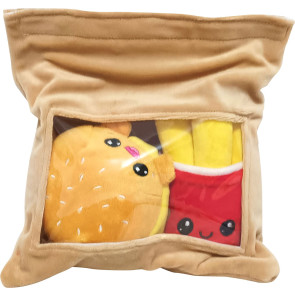 Yummis Together Plüschfiguren 2er-pack Burger & Pommes in Take Away Bag 21 cm       