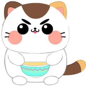 Funny Cat Plüschfigur Cat with Soup 25 cm        