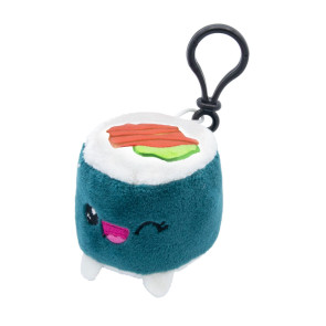 Plushi Plüschfigur mit Schlüsselanhänger Maki Sushi mit Lachs 7 cm