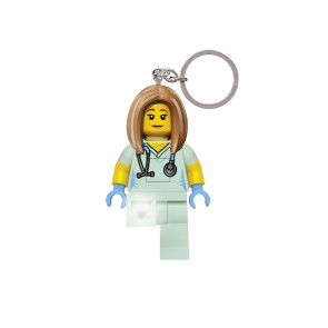 LEGO Classic Schlüsselanhänger mit Leuchtfunktion Krankenschwester 8 cm