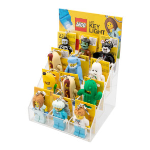 LEGO Acryl Verkaufsdisplay / Thekendisplay mit 12 Schlüsselanhängern mit Leuchtfunktion     