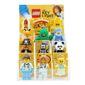 LEGO Acryl Verkaufsdisplay / Thekendisplay mit 12 Schlüsselanhängern mit Leuchtfunktion     