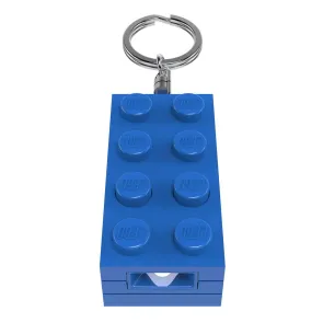 LEGO Minifigures Schlüsselanhänger mit Leuchtfunktion Stein-Blau 8 cm            