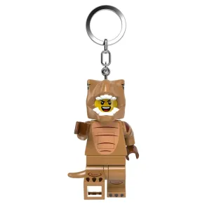 LEGO Minifigures Schlüsselanhänger mit Leuchtfunktion T-Rex Kostüm-Fan 8 cm        