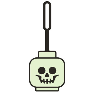 LEGO Minifigures Taschenanhänger Skelettkopf Glow in the Dark 10 cm