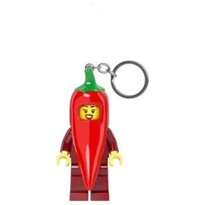Lego Minifigur Schlüsselanhänger mit Leuchtfunktion Chili-Kostüm