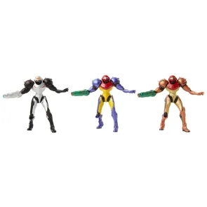 World of Nintendo Metroid Minifiguren 3er-Pack Chozo Power Suits 6 cm 
