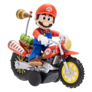 Der Super Mario Galaxy Film Actionfigur mit Rückziehmotorrad Mario 6 cm