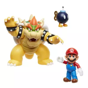 Mario vs. Bowser Lava Battle 3er-Pack Actionfiguren 6-15 cm