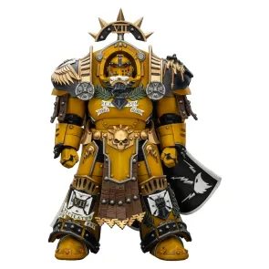 Warhammer Imperial Fists Actionfigur Legion Praetor in Tartaros Terminator Armourwith Power Sword and Vigil Storm Shield 14 cm