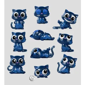Catscans Minifiguren S1 6 cm Blind Box Display (9)