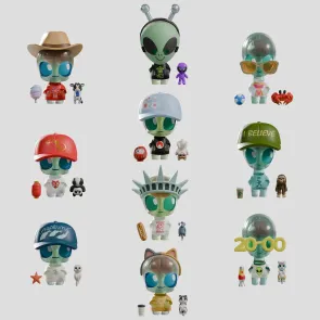 Abducted Minifiguren S1 9 cm Blind Box Display (9)