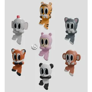 Tiny Shiny Hiney Peakers Minifiguren S1 6 cm Blind Box Display (6)