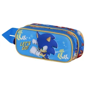 Sonic - The Hedgehog 3D Double Federmäppchen SEGA Go Blue