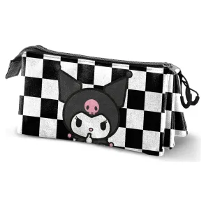 Sanrio Triple Federmäppchen Kuromi Black & White