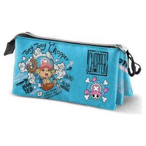 One Piece Triple-Federmäppchen Chopper