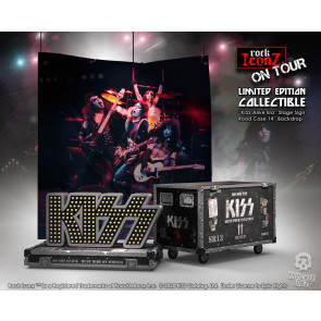 Kiss Rock Ikonz On Tour Road Case Statue & Bühnenhintergrund Set Alive! Tour