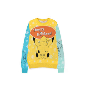 Pokémon Pullover Pikachu, Bulbasaur, Squirtle & Charmender (Christmas Jumper) Größe XL