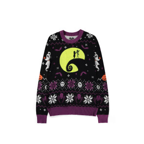 Nightmare Before Christmas Pullover Glow in the Dark (Christmas Jumper) Größe M