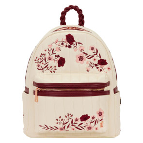 Loungefly Midi-Rucksack Cream & Red Floral
