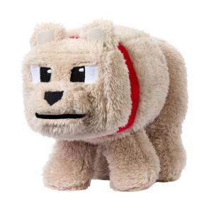 Ein Minecraft Film Plüschfigur Dennis der Wolf 20 cm