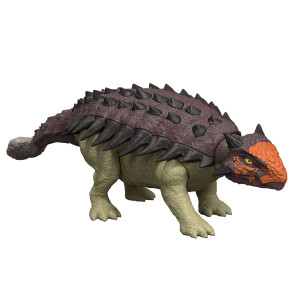 Jurassic World: Die Wiedergeburt Actionfigur mit Sound Wild Roar Ankylosaurus 7 cm