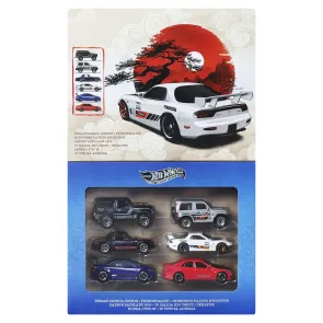 Hot Wheels Silver Series Die-Cast Fahrzeuge 6er-Pack 1/64 Streets of Japan
