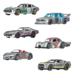 Hot Wheels Silver Series Die-Cast Fahrzeuge 6er-Pack 1/64 ZAMAC