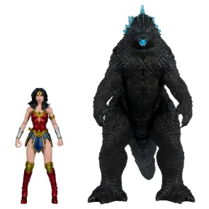 DC Justice League Monsterverse DC Multiverse Actionfiguren 2er-Pack Wonder Woman Vs. Atomic Blast Godzilla 18 cm 