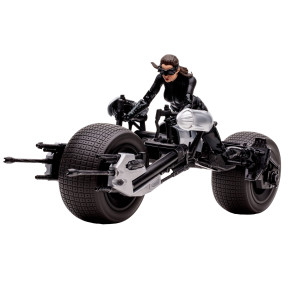 DC Multiverse Fahrzeug Batpod with Catwoman (The Dark Knight Rises)