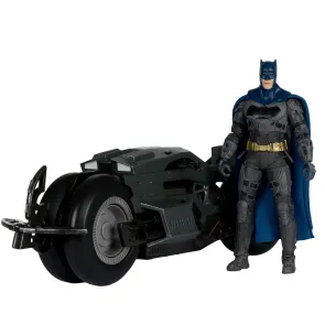 The Flash DC Multiverse Fahrzeug Batcycle with Batman