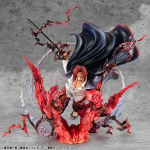 One Piece P.O.P SA-MAXIMUM PVC Statue Leader of Red Hair Pirates Red-Haired Shanks Kamusari 25 cm  