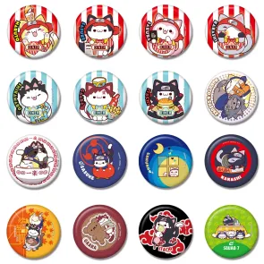 Naruto Mega Cat Project Nyaruto! Metall Ansteck-Buttons 5 cm Sortiment (16)  