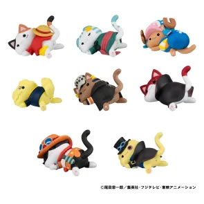 One Piece Mega Cat Project Sammelfiguren Egghead NyanPieceNyan! Stickie! 3 cm Sortiment (8)    