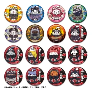 Naruto Shippuden Mega Cat Project Nyaruto! Metall Ansteck-Buttons Collection 2 6 cm Blind Box Sortiment (16)