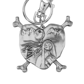Nightmare before Christmas Metall-Schlüsselanhänger Jack and Sally in Heart