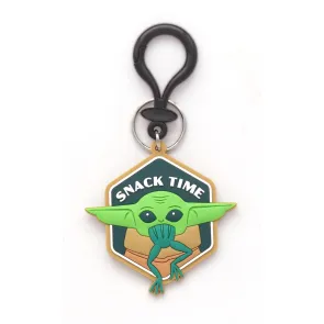 Star Wars Soft Touch PVC Taschenanhänger Baby Yoda Snackzeit