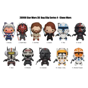 Star Wars Clone Wars 3D PVC-Taschenanhänger Series 4 Display (24)      