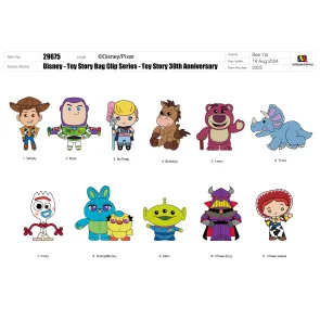 Toy Story 3D PVC-Taschenanhänger 30th Anniversary Series 67 Display (24)            