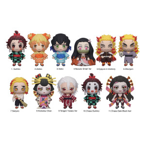 Demon Slayer: Kimetsu no Yaiba 3D PVC-Taschenanhänger Series 5 Display (24)