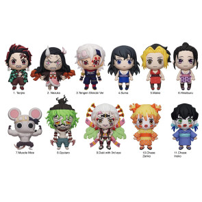 Demon Slayer: Kimetsu no Yaiba 3D PVC-Taschenanhänger Series 6 Display (24)