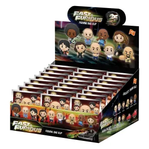 Fast & Furious 25th Anniversary 3D PVC-Taschenanhänger Serie 1 Blind Bag Display (24)