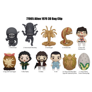 Alien 3D PVC-Taschenanhänger Series 1 Display (24)      
