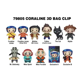 Coraline 3D PVC-Taschenanhänger Series 1 Display (24)      
