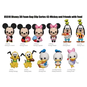 Mickey & Friends 3D PVC-Taschenanhänger Mickey & Friends with Food Series 43 Display (24)            
