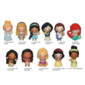 Disney PVC-Taschenanhänger Princess with Food Serie 44 Display (24)