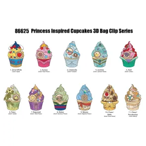 Disney Prinzessin 3D PVC-Taschenanhänger Cupcake Display (24)