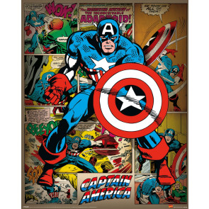 Marvel Comics Poster Set Captain America Retro 40 x 50 cm (4)
